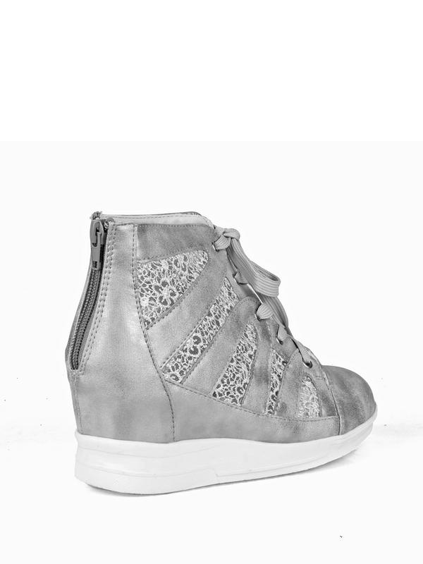 Nature Breeze Lace Women's Wedge Sneakers in Grey - image 3 of 3