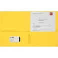 thumbnail image 2 of Business Source Letter Portfolio - 8 1/2" x 11" - 125 Sheet Capacity - Inside Front & Back Pocket(s) - Paper Stock - Yellow - 25 / Box | Bundle of 5, 2 of 2