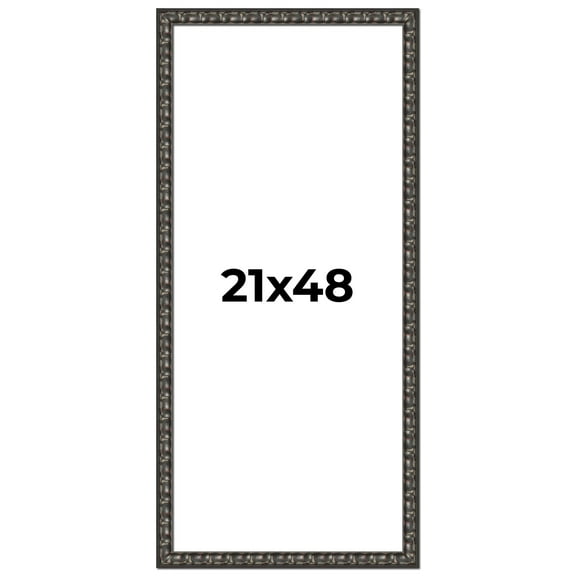 21x48 Frame Black-Brown Medieval Solid Wood Picture Frame | 1.5 Inch Moulding Width | Gotham