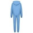 thumbnail image 7 of Women's 2 Piece Outfits Casual Long Sleeve Hoodies Baggy Straight Leg Sweatpants Lounge Workout Tracksuits Royal Blue L, 7 of 7