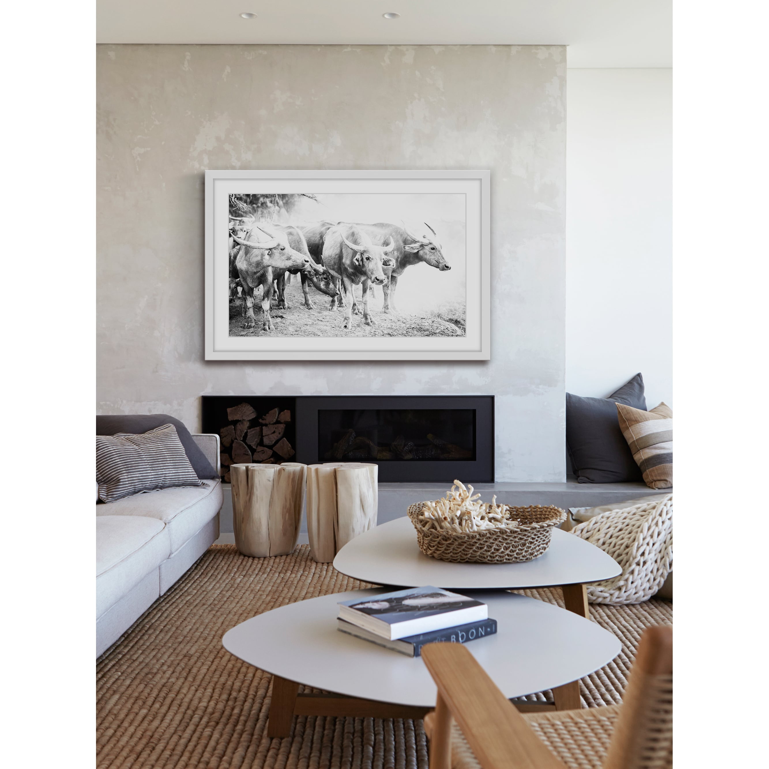 Marmont Hill "Bovine Herd" Framed Painting Print