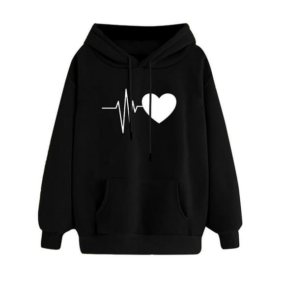 Viikei Womens Hoodies Pullover Plus Size Womens Hoodies Hoodie Solid cute Printed Sweatshirt with Pocket