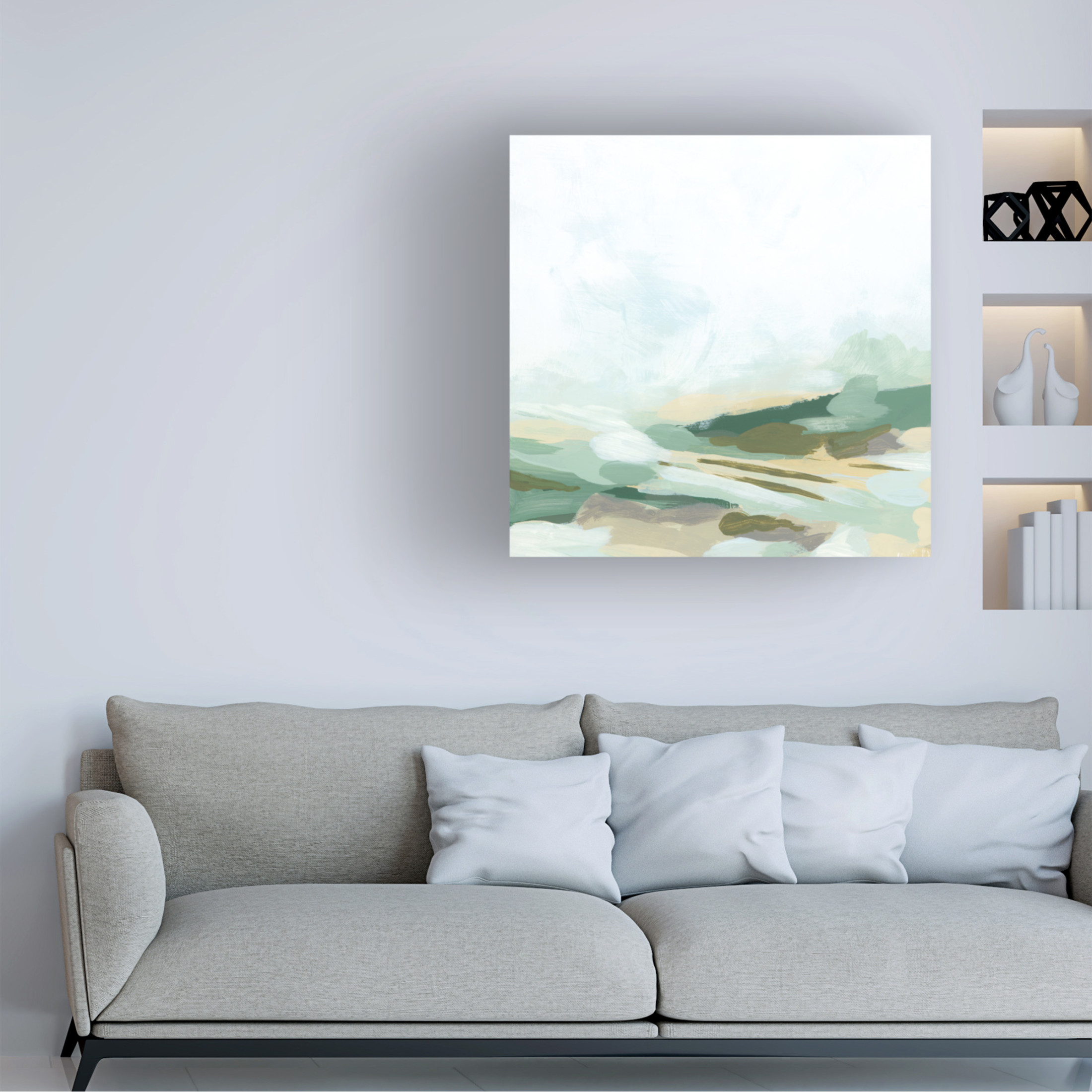 Trademark Fine Art June Erica Vess Valley Lane II Canvas Wall Art