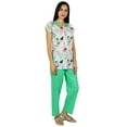 thumbnail image 4 of Bimba Womens Pajama Night Wear Set Short Sleeve Shirt with Pyjamas - Night Suit, 4 of 8