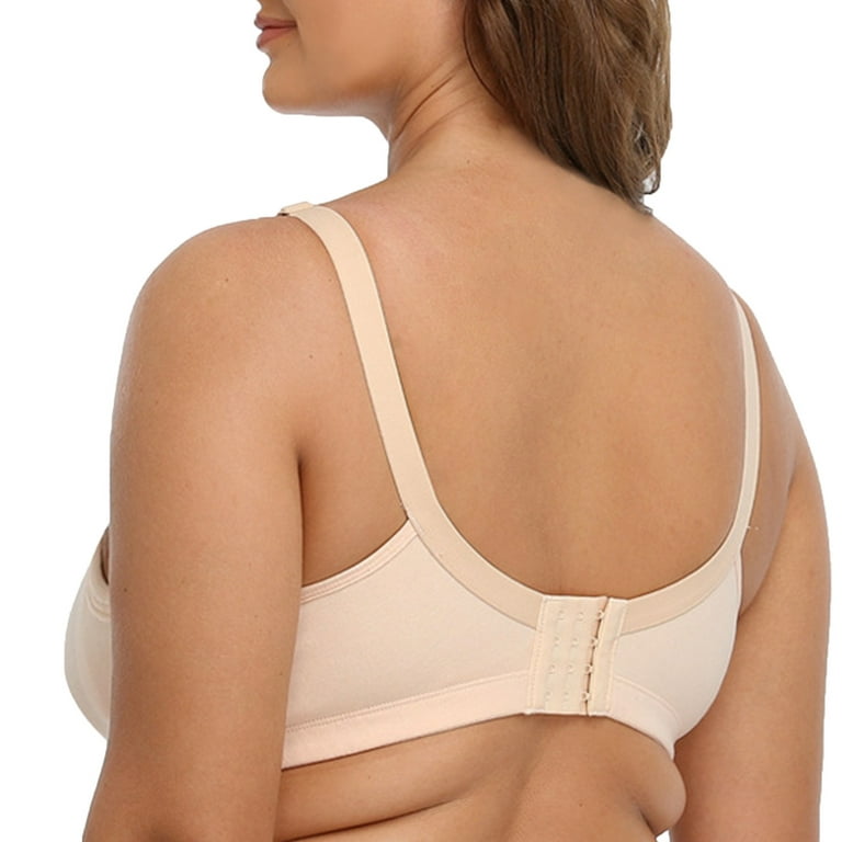 Buy Women's Plus Size Non Padded Full Coverage Firm Support Control  Underwired Bra Beige03 Cup Size H Bands Size 36 at