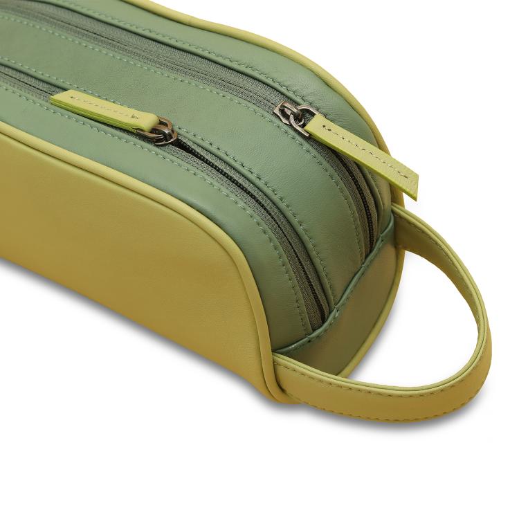 Luis - The Dopp Kit - 100% Genuine Leather - Travel Toiletry Kits Essentials Bag with 2 Compartments for Men & Women | Shaving Kit Organiser Make Up and Gadget Pouch - By Tortoise