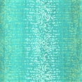 thumbnail image 1 of Ahgly Company Machine Washable Indoor Square Abstract Turquoise Blue Contemporary Area Rugs, 3' Square, 1 of 4