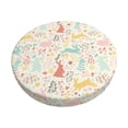 thumbnail image 6 of Uemuo Fall Rabbit Pattern Round Bar Stool Seat Covers Washable Stool Cushion Slipcover Elastic Bar Chair Covers-, 6 of 7