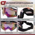 thumbnail image 5 of Unique Bargains 1 Set Motorcycle Riding Goggles PC TPU Cycling Sunglasses Blue Purple Lens Colorful Frame, 5 of 6