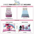 thumbnail image 3 of Franco Kids Bedding Super Soft Microfiber Sheet Set, 3 Piece Twin Size, Trolls World Tour, 3 of 3