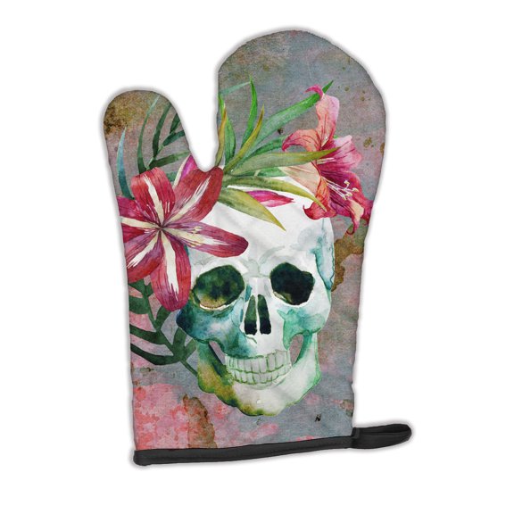 Day of the Dead Skull Flowers Oven Mitt