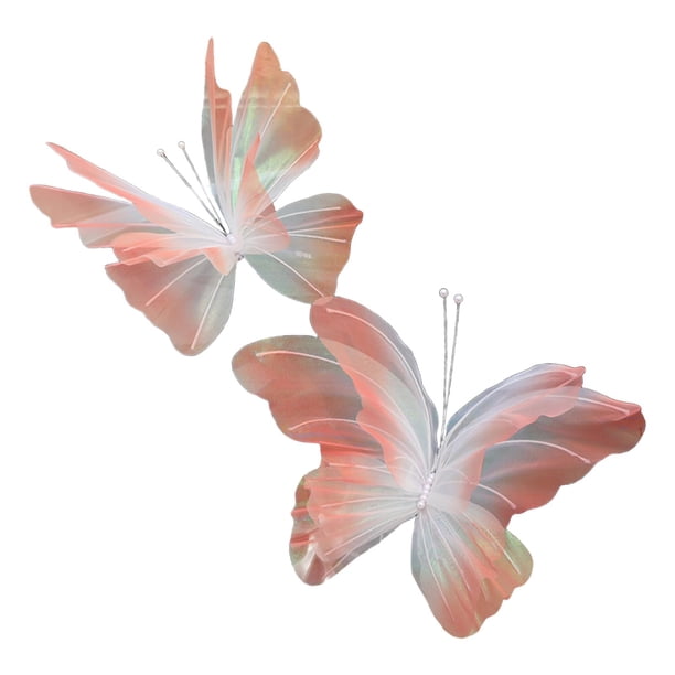 Decoración de mariposas artificiales perfecl Decoración de boda mariposa grande Rosa