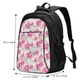 thumbnail image 5 of Xecao Purple Watercolor Flowers for Travel Laptop Backpack, USB-Charging-Enabled, Spacious Business Backpack for Men and Women,College School Computer Bag, 5 of 7