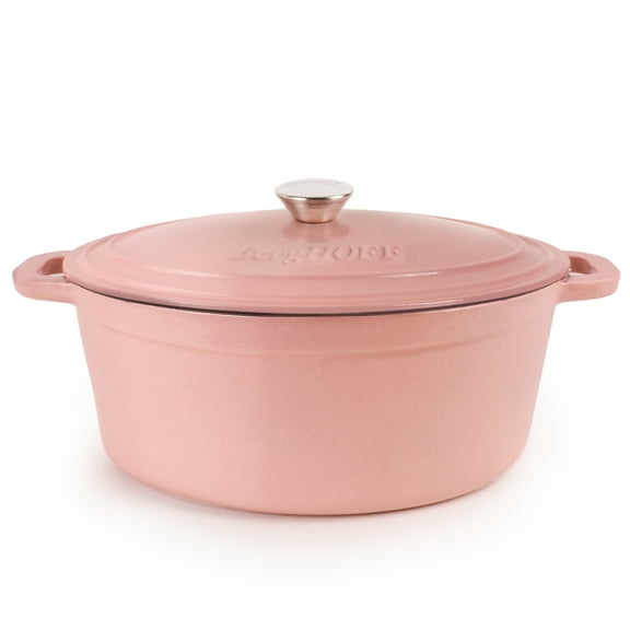 BergHOFF Neo Cast Iron 8qt. Oval Dutch Oven 13" with Lid, Pink