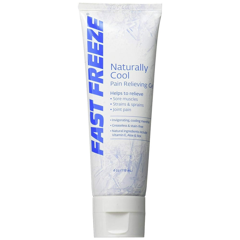 Fast Freeze AllNatural Cooling Pain Relief Therapy Gel Tube, 4 fl oz