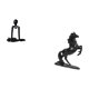 thumbnail image 5 of Escultura de caballo pensador abstracto, adorno decorativo para armario, dormitorio, estantería, chimenea, paisaje, estatua de mesa., 5 of 8