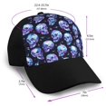 thumbnail image 2 of Naloa crystal Skull Adult adjustable Print Baseball Hat, Patchwork curved brim baseball capfor Men and Women, One Size, 2 of 5