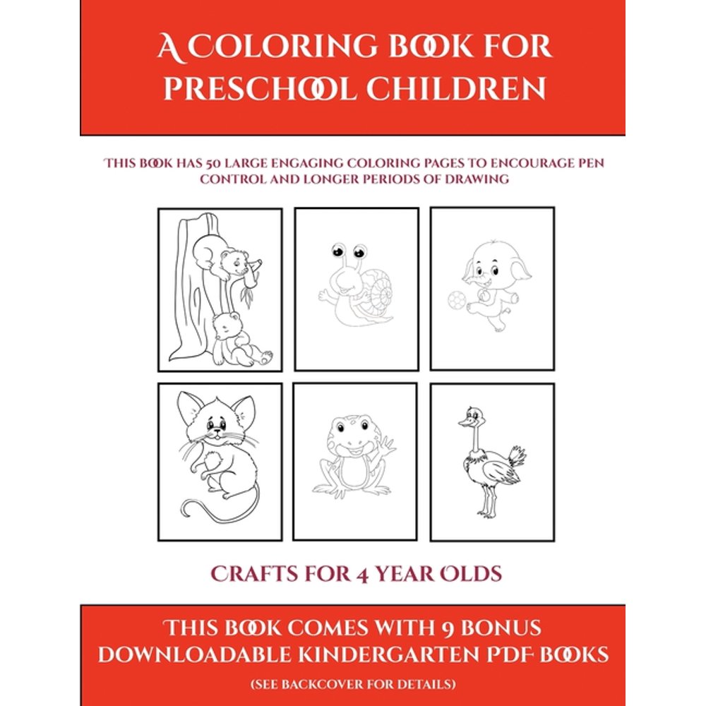 Crafts for 4 Year Olds: Crafts for 4 year Olds (A Coloring book for