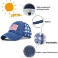 thumbnail image 4 of American Flag Hats Patriotic Vintage Adjustable Baseball Trucker Hat for Man Women, 4 of 6
