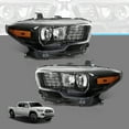 thumbnail image 2 of Headlights Headlamps Assembly Black w/ LED DRL Fit For 2016-2022 Toyota Tacoma, 2 of 10