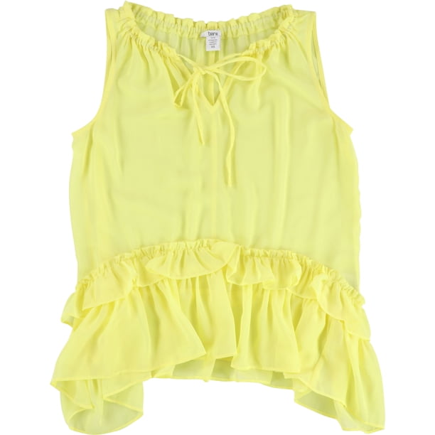 Blusa de punto con volantes Bar III Amarillo XS