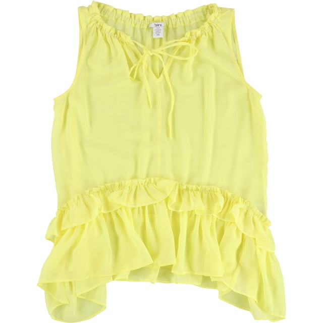 Blusa de punto con volantes Bar III Amarillo XS