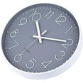 thumbnail image 6 of Small Wall Clock 8 Inch Gray Wall Clocks Silent Non-Ticking for Bedroom Bathroom Kitchen, 6 of 7