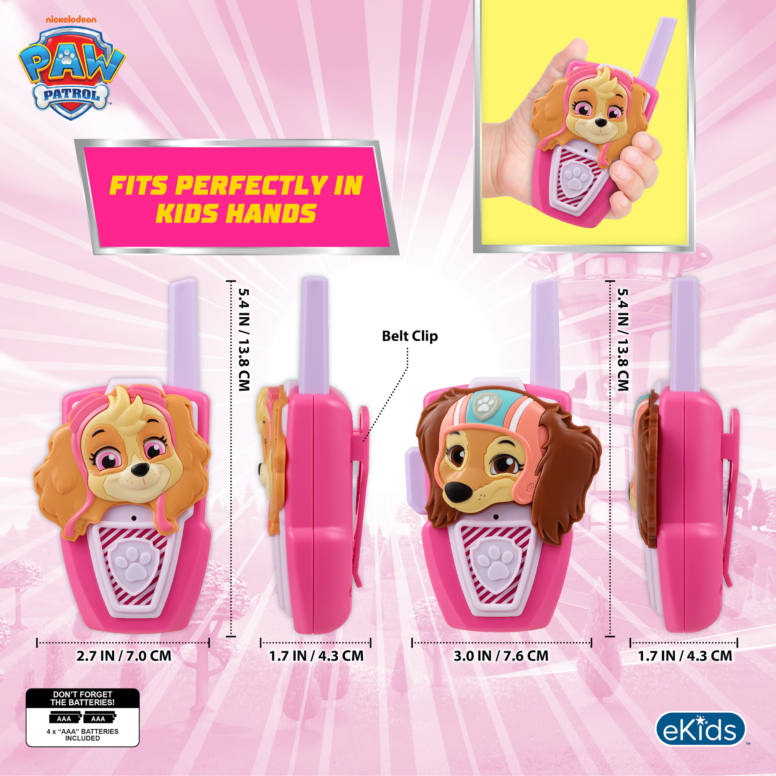 eKids Paw Patrol Skye & Liberty Walkie Talkies photo 4