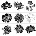 thumbnail image 2 of Pochoirs à Fleurs Modèle Peinture Scrapbooking Estampage en Relief, 2 of 5