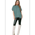 thumbnail image 2 of Women'S Loose Dropped Shoulder Short Sleeve Pullover Sweater Blue L, 2 of 7