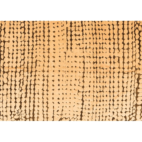 Ahgly Company Indoor Rectangle Solid Orange Modern Area Rugs, 3' x 5'