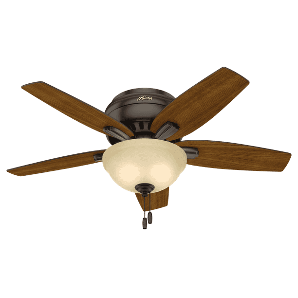 Hunter 51081 Newsome 2 Light Indoor Roasted Walnut Ceiling Fan In Bronze Brown Com Hunter 51081 Newsome 2 Light Indoor, How To Fix Light On Hunter Ceiling Fan