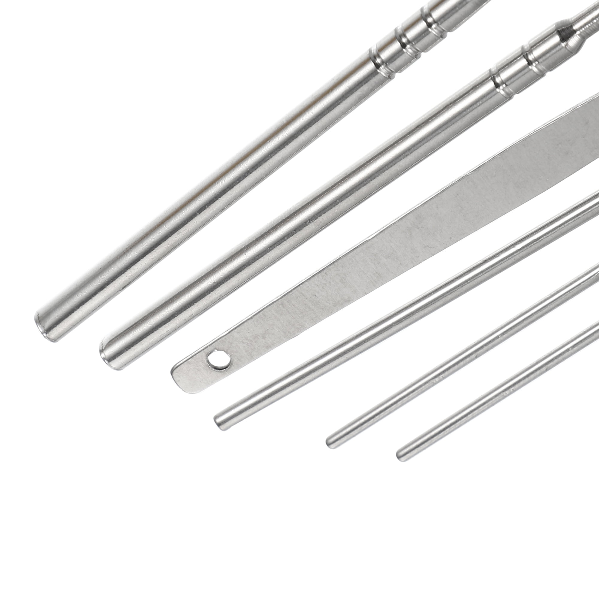 Unique Bargains 6 Pcs Stainless Steel Ear Cleansing Tool Set Ear Cleaner Ear Care Set Purple