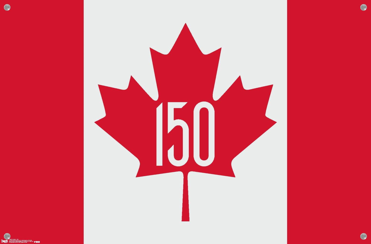 Canada - 150th Anniversary Wall Poster with Push Pins, 14.725" x 22.375"