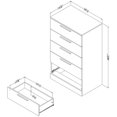 thumbnail image 6 of Bowery Hill Laminated Particleboard Gray Oak Bedroom Chest Rectangular 48.75"H Unassembled, 6 of 6