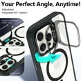 thumbnail image 5 of NGB SUPREMACY For iPhone 15 Pro Max Case Built-In Camera Guard Kickstand Lens Protector Wireless Charging MagSafe/Qi Magnetic Car Mount Apple iPhone 15 Pro Max Phone Case Cover, 5 of 7