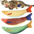 thumbnail image 1 of Feltree Jouet pour Chat en Forme de Poisson Infusé d'Herbe à Chat pour la Dentition des Chatons, Jouet à Mâcher Interactif pour Soulager l'Ennui, Conception Durable et Résistante aux Égratignures, 1 of 7