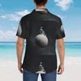 thumbnail image 4 of Susaid Astronaut Sitting On Mercury Planet Print Hawaiian Shirts for Men Women,Hawaiian Summer Short-Sleeve Casual Relaxed-Fit Button-Down,Large, 4 of 7