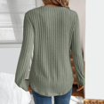 thumbnail image 4 of ManxiVoo Women Long Sleeve V Neck Sweatshirt Fall Fashion Tops Loose Fit Casual Pullover Comfort Stretch Fabric Trendy Street Style M Size Light Green, 4 of 6
