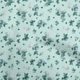 thumbnail image 1 of oneOone Velvet Sky Blue Fabric Florals Sewing Craft Projects Fabric Prints By Yard 58 Inch Wide, 1 of 4