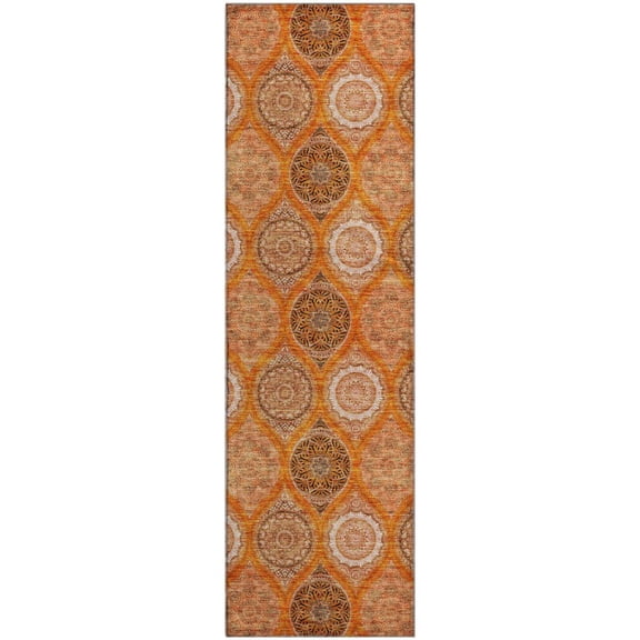 Dalyn Rugs Premium Machine Washable Mayfield AMF976 Orange 2'3" x 7'6" Runner Rug