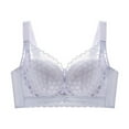 thumbnail image 1 of Fvwitlyh Bralette For Women Women Lace Front Zipper Underwear Without Rims Vest Lace Plus Size Bra Purple,36D, 1 of 4