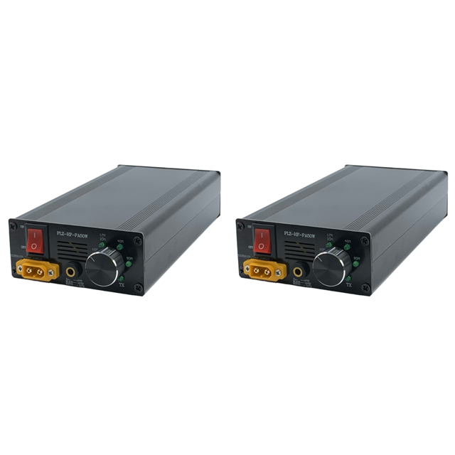 AMPLIFICADOR POTENCIA HF corta 50W 2MHz-30MHz medidor potencia/SWR + filtro LPF automático