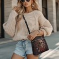 thumbnail image 4 of DISNIMO Skull Rose Print Crossbody Handbag Butterfly Print Messenger Hand Bag Purses for Women PU Leather Satchel Shoulder Bag Zipper Closure, 4 of 7