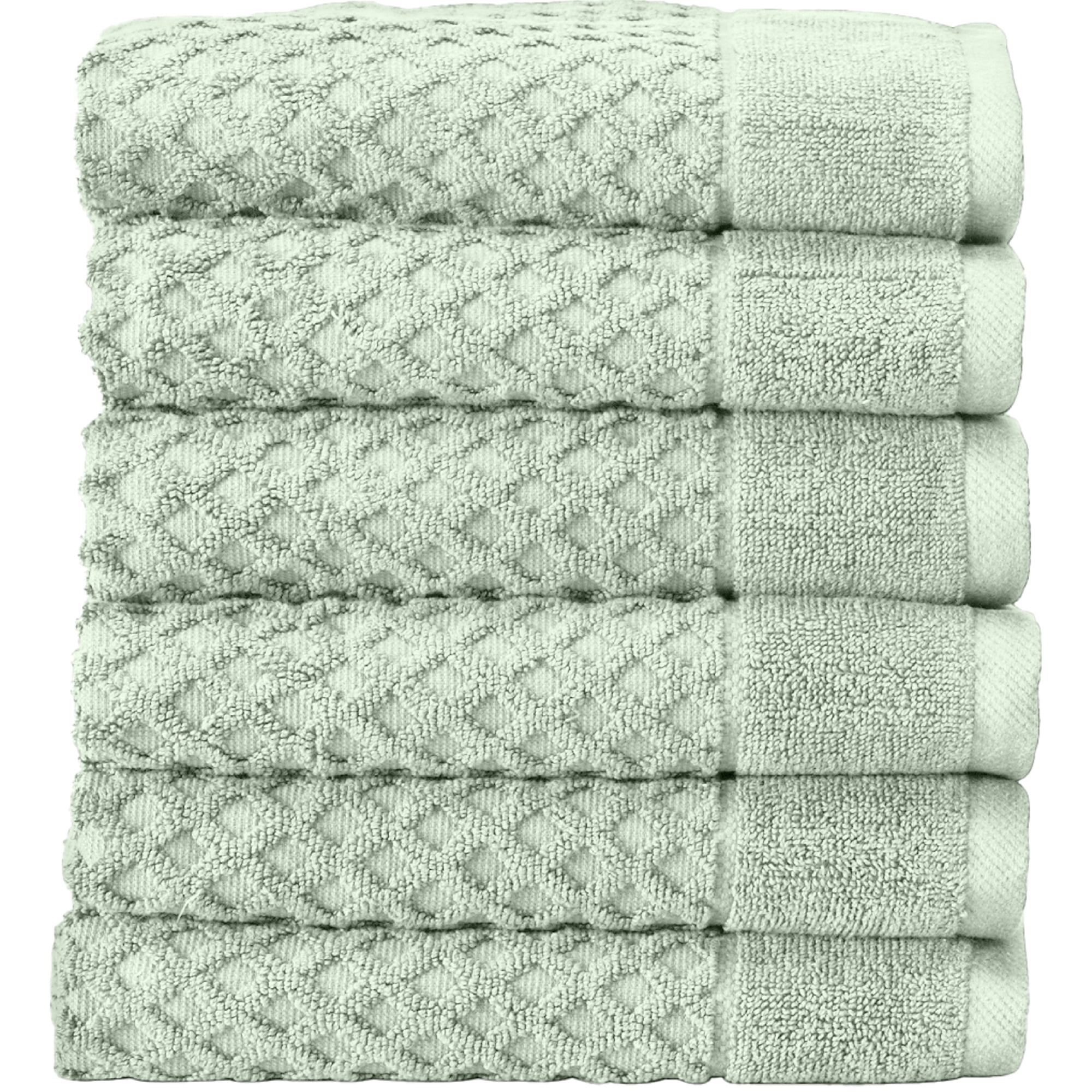 pale green bath towels