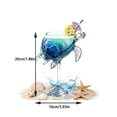 thumbnail image 4 of Sea Turtle Cocktail Glass, Creative Ocean Animal Stemmed Drinking Glass, Beach Wine Goblet, Decorative Sea Turtle Glassware, Beach Party Barware, Summer Pool Bar Party Birthday Gifts, 4 of 12