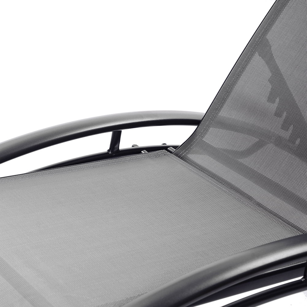 Kepooman 2PCS Set Patio Chaise Lounge Chair for Outside, Aluminum Adjustable Outdoor Pool Recliner Chair For Patio Lawn Beach Pool Side Sunbathing, Dark Gray Kepooman 2PCS Set Patio Chaise Lounge Chair for Outside, Aluminum Adjustable Outdoor Pool Recliner Chair For Patio Lawn Beach Pool Side Sunbathing, Dark Gray