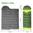 thumbnail image 4 of Sleeping Bags for Adults & Kids, Backpacking Lightweight Waterproof Cold Weather Sleeping Bag for Girls Boys Mens for Warm Camping Hiking Outdoor Travel Hunting with Compression Bags, 1.95kg, Green, 4 of 11