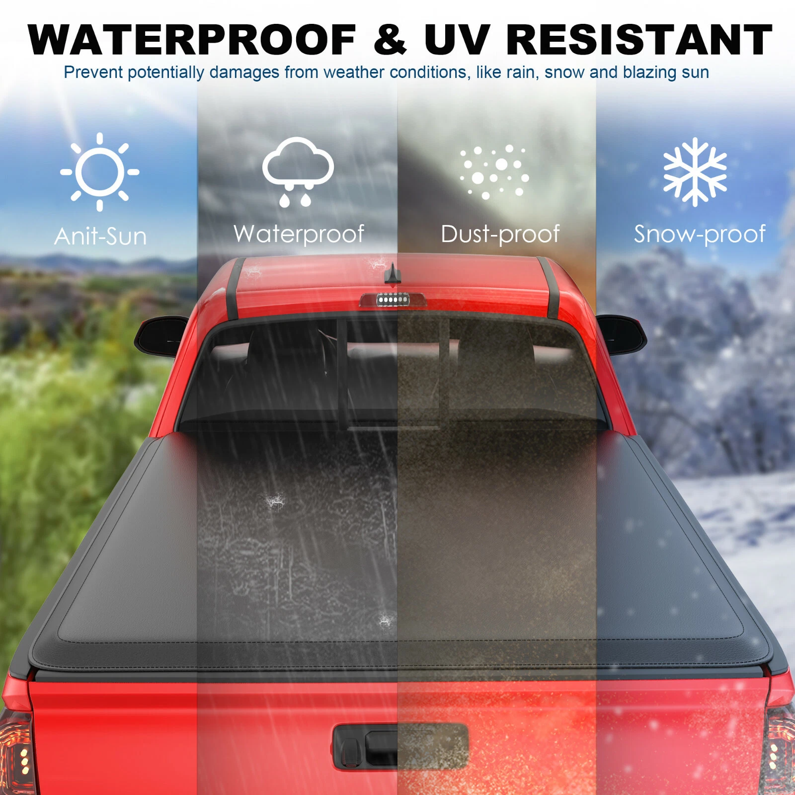 MOSTPLUS 5.5FT  Tonneau Cover for 2009-2026 Ford F150 F-150 Soft Roll Up Truck Bed W/ LED