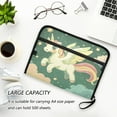 thumbnail image 6 of WOBOGO Cute Unicorn Green Pattern Expanding File Folder Letter Size Accordion Filing Organizer 13 Pocket Separate Organ Pocket, 6 of 7